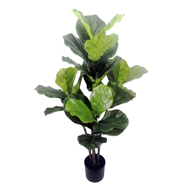 4 ft UV Real Touch Fiddle Leaf Fig Tree - Green