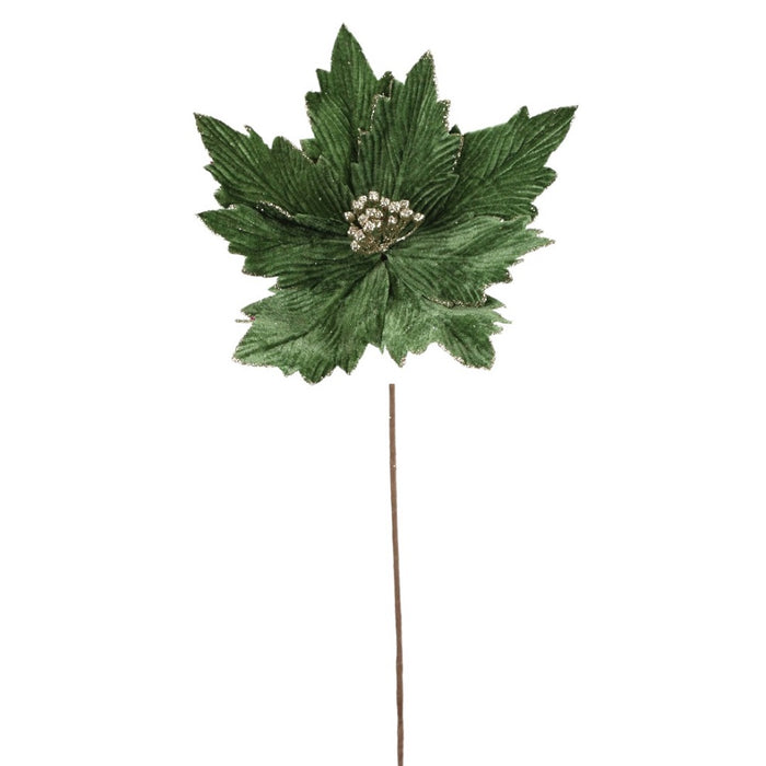 19 in Poinsettia Stem - Green/Gold