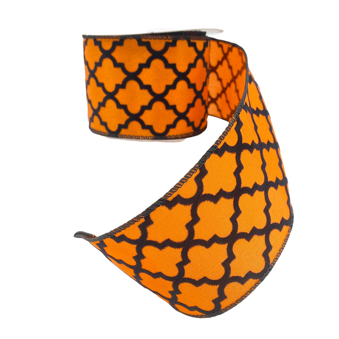 2 1/2" Flocking Quatrefoil Ribbon