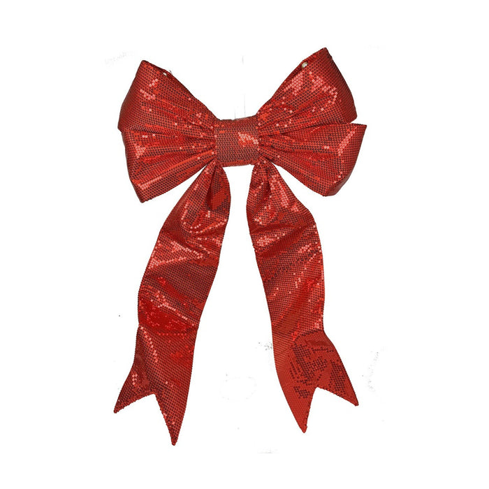 38 in Holiday Sequin Bow - Red