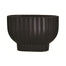 8.5 in Oval Ribbed Planter - Black