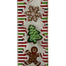 2.5 in Gingerbread Man Ribbon - Red/White/Green
