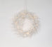 30" Pre-Lit Twig Snow White Double Wreath