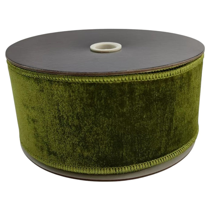 2.5 in Premier Velvet Ribbon - Green