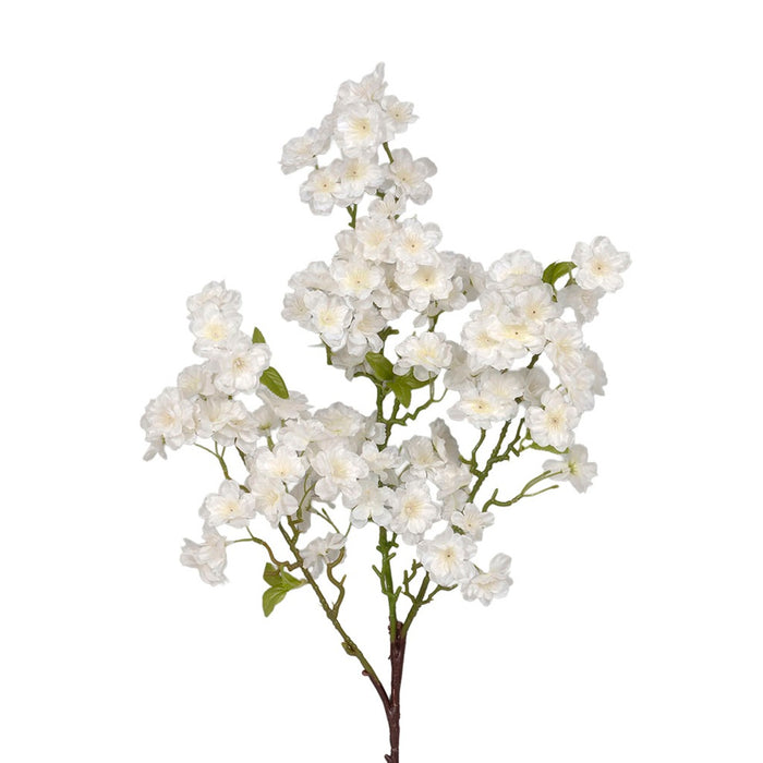 Polyester Cherry Blossom Spray - White