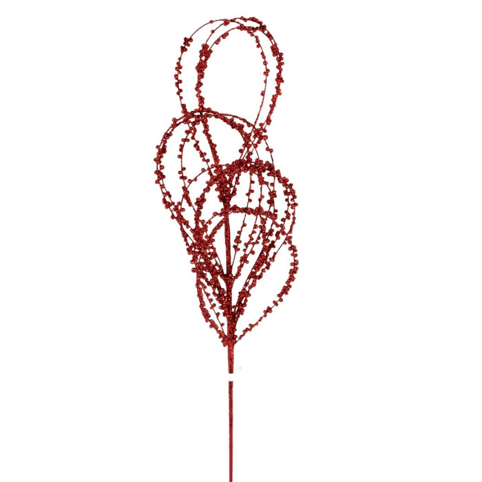 27.5 in Bead Loop Spray - Red