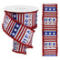 2.5 in USA Stripe/Star/Drift/Tinsel Ribbon - Red/White/Blue