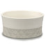 Low Bowl w/Bottom Pattern - Light Grey/White