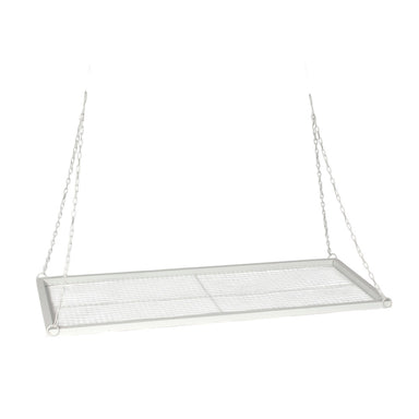 48 in Hanging Metal Rect Mesh Arrangement - White