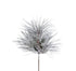 Flocked Long Needle Pine Spray w/Cedar, Berries & Cones - Green