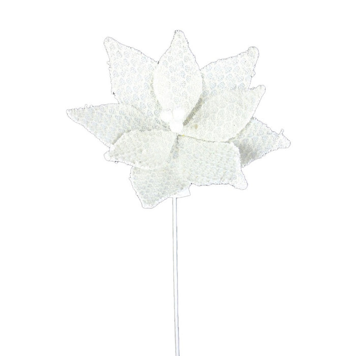 19 in Poinsettia Stem - Grey