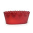 10" Red Oval Tin with Heart