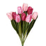 19 in Polyester/Satin Mixed Tulip Bush