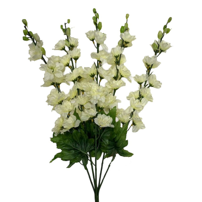 22" Polyester Delphinium Bush - Cream