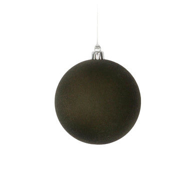 100 Mm Plastic Flocked Ball Ornament