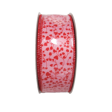 1.5 in Mini Hearts Ribbon - Red/Pink