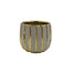 4.75" Ribbed Pot - White/Gold