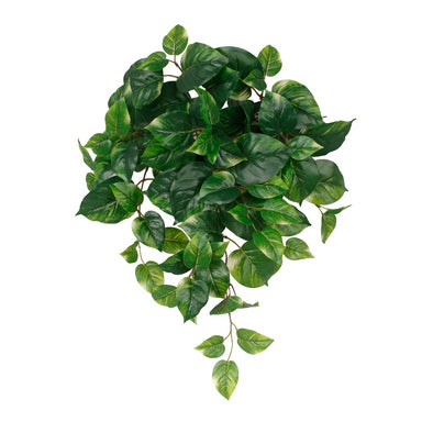 28"L Vinyl Soft Touch Pothos Bush W/5 Stems & 3 Vines Green