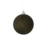 100 Mm Plastic Flocked Ball Ornament