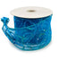 Wired Turquoise Glitter/Sparkle Sheer Ribbon