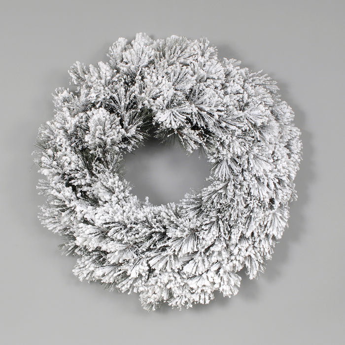 36" Vinyl Flocked Black Pine Double Wreath