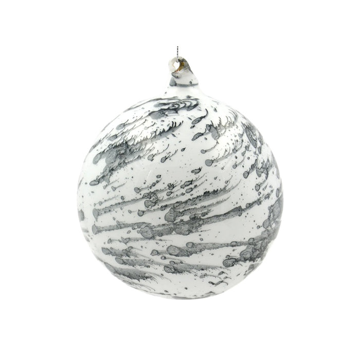 120 Mm Marble Glass Ball - White/Grey
