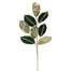 27.5 in Glitter Leaves Spray - Green/Gold