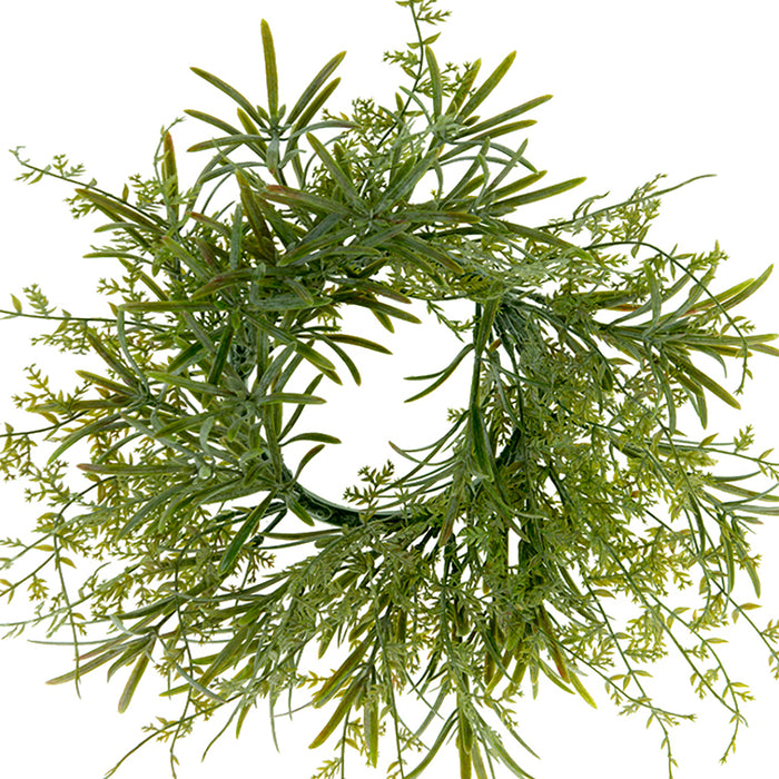 10 In Grassy Mix Candle Ring Frosted Green